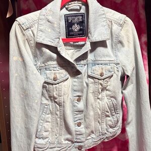 PINK Victoria's Secret Light Wash Denim Jacket